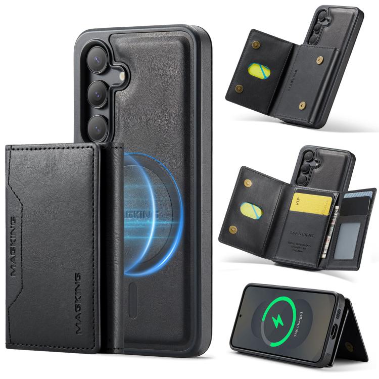 Custodia per telefono rimovibile con tasca per carte RFID MagSafe serie K2 di MAGKING., For Galaxy S25 5G, For Galaxy S25+ 5G