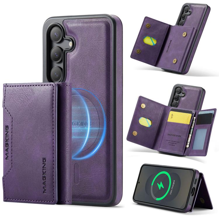Custodia per telefono rimovibile con tasca per carte RFID MagSafe serie K2 di MAGKING., For Galaxy S25 5G, For Galaxy S25+ 5G