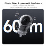 Custodia subacquea invisibile professionale impermeabile fino a 60 metri, For Insta360 X6