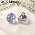 Confezione da 20 bottoni a nodo cinese con perline di vetro e foglia d'oro per Hanfu Cheongsam, 16L-10mm