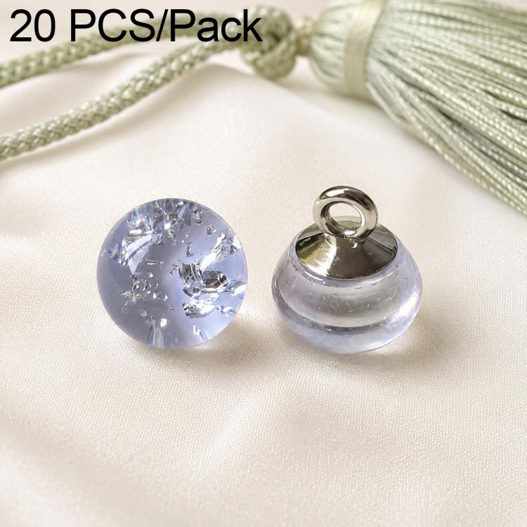 Confezione da 20 bottoni a nodo cinese con perline di vetro e foglia d'oro per Hanfu Cheongsam, 16L-10mm