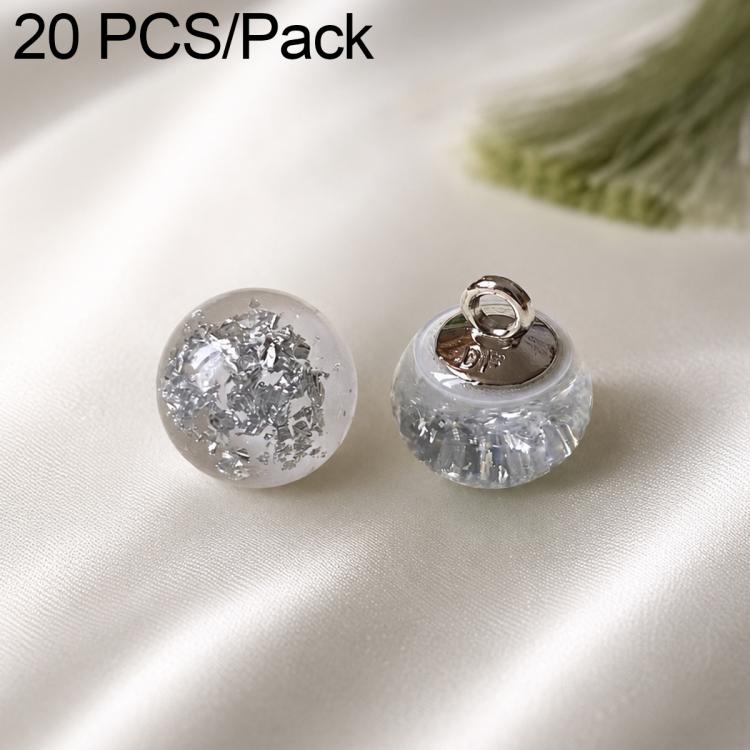 Confezione da 20 bottoni a nodo cinese con perline di vetro e foglia d'oro per Hanfu Cheongsam, 16L-10mm