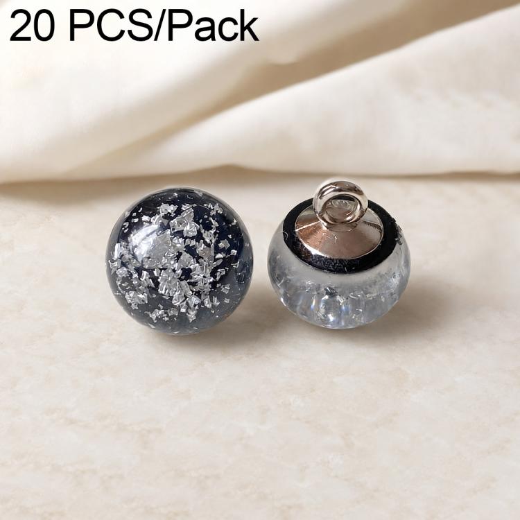 Confezione da 20 bottoni a nodo cinese con perline di vetro e foglia d'oro per Hanfu Cheongsam, 16L-10mm