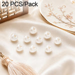Confezione da 20 bottoni in resina lucida con foro laterale e nodo cinese in perla per Hanfu Cheongsam, 8mm, 10mm, 12mm, 14mm, 16mm, 18mm, 20mm