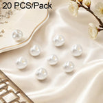 Confezione da 20 bottoni in resina lucida con foro laterale e nodo cinese in perla per Hanfu Cheongsam, 8mm, 10mm, 12mm, 14mm, 16mm, 18mm, 20mm