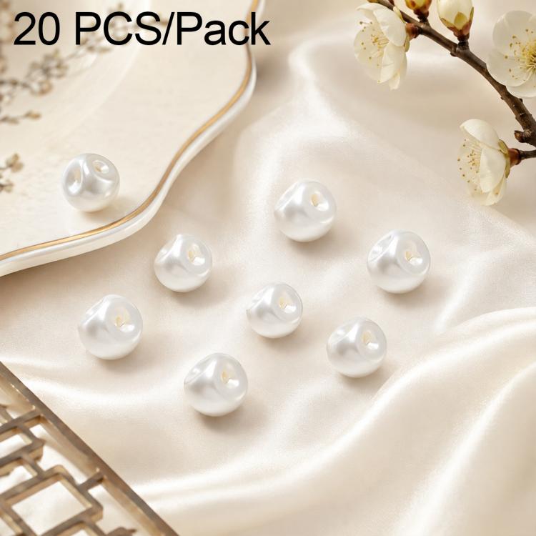 Confezione da 20 bottoni in resina lucida con foro laterale e nodo cinese in perla per Hanfu Cheongsam, 8mm, 10mm, 12mm, 14mm, 16mm, 18mm, 20mm