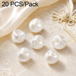 Confezione da 20 bottoni in resina lucida con foro laterale e nodo cinese in perla per Hanfu Cheongsam, 8mm, 10mm, 12mm, 14mm, 16mm, 18mm, 20mm