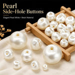 Confezione da 20 bottoni in resina lucida con foro laterale e nodo cinese in perla per Hanfu Cheongsam, 8mm, 10mm, 12mm, 14mm, 16mm, 18mm, 20mm