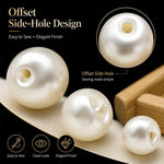 Confezione da 20 bottoni in resina lucida con foro laterale e nodo cinese in perla per Hanfu Cheongsam, 8mm, 10mm, 12mm, 14mm, 16mm, 18mm, 20mm
