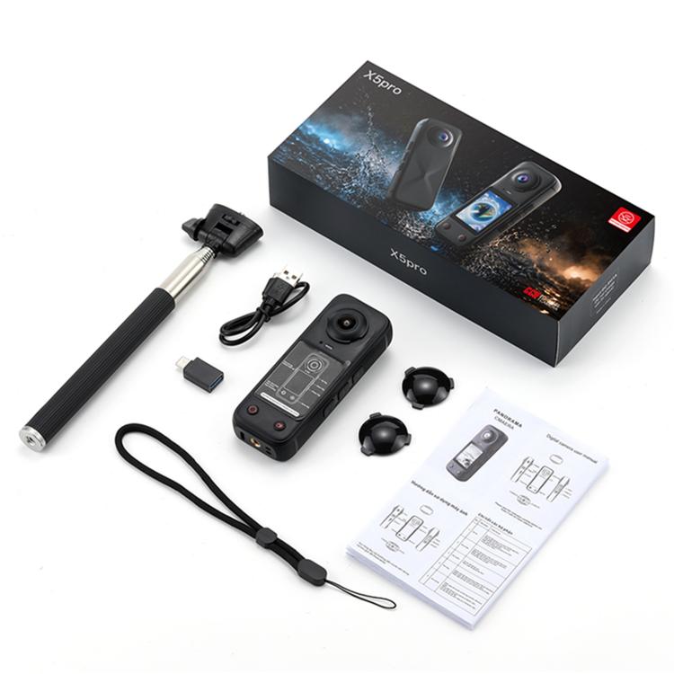 X5 Pro 2.0 inch Screen 200 Degrees Wide Angle 4K Panoramic Action Camera