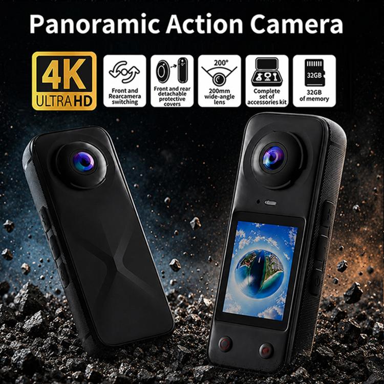 X5 Pro 2.0 inch Screen 200 Degrees Wide Angle 4K Panoramic Action Camera