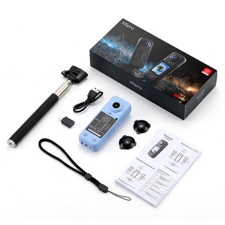 X5 Pro 2.0 inch Screen 200 Degrees Wide Angle 4K Panoramic Action Camera