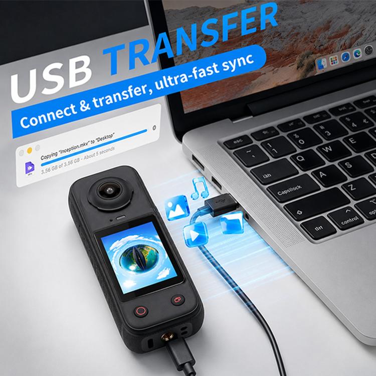 X5 Pro 2.0 inch Screen 200 Degrees Wide Angle 4K Panoramic Action Camera