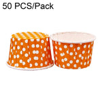 50 pezzi/confezione di pirottini di carta per cupcake con bordo arrotolato, Small, Medium