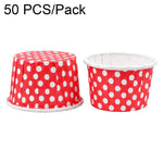 50 pezzi/confezione di pirottini di carta per cupcake con bordo arrotolato, Small, Medium