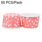 50 pezzi/confezione di pirottini di carta per cupcake con bordo arrotolato, Small, Medium