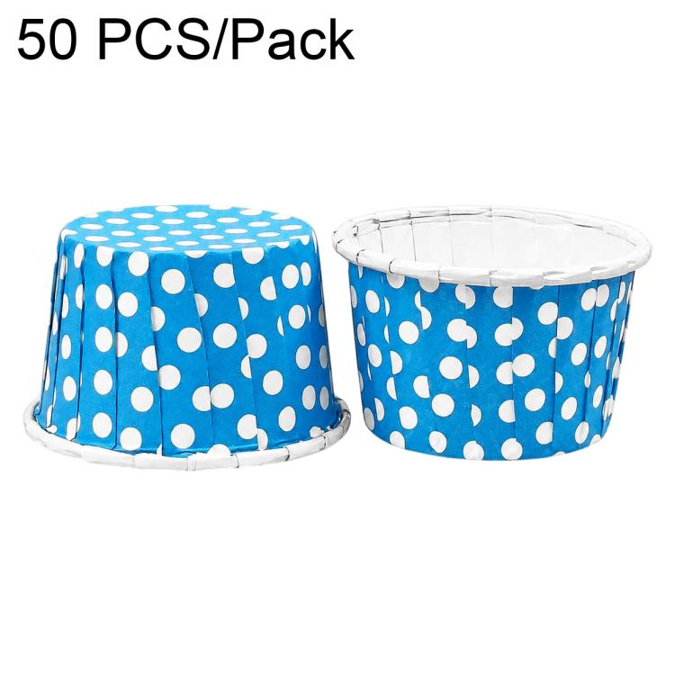 50 pezzi/confezione di pirottini di carta per cupcake con bordo arrotolato, Large