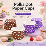 50 pezzi/confezione di pirottini di carta per cupcake con bordo arrotolato, Small, Medium
