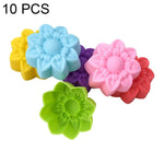 Confezione da 10 stampi in silicone per fiori resistenti alle alte temperature.