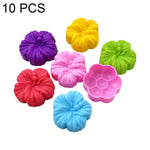 Confezione da 10 stampi in silicone per fiori resistenti alle alte temperature.
