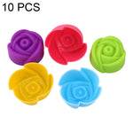 Confezione da 10 stampi in silicone per fiori resistenti alle alte temperature.