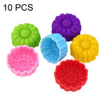 Confezione da 10 stampi in silicone per fiori resistenti alle alte temperature.