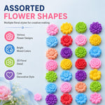 Confezione da 10 stampi in silicone per fiori resistenti alle alte temperature.