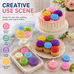 Confezione da 10 stampi in silicone per fiori resistenti alle alte temperature.