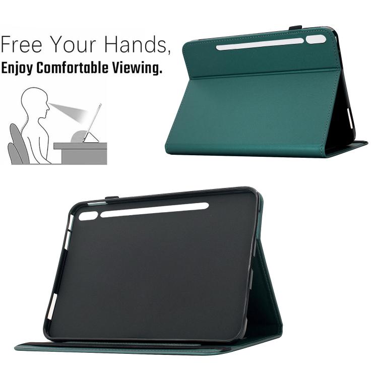 Custodia per tablet intelligente in ecopelle a variazione di pressione, For Galaxy Tab S10+ / S9 FE+ / S9+, For Galaxy Tab S6 Lite 2024 / 2022 / 2020, For Galaxy Tab A8 X200 / X205, For Galaxy Tab A7 2020 T500 / T505