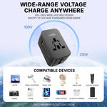 PD35W 2-Port Type-C + USB-A Universal Travel Adapter Worldwide Charger