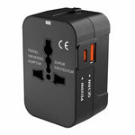 PD20W QC18W Universal Travel Adapter Multifunctional Power Socket Charger, PD20W+QC18W