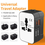 PD20W QC18W Universal Travel Adapter Multifunctional Power Socket Charger, PD20W+QC18W