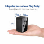Universal Travel Adapter Multifunctional Power Socket Charger, 2.1A Dual-Port USB, 2.4A USB+Type-C