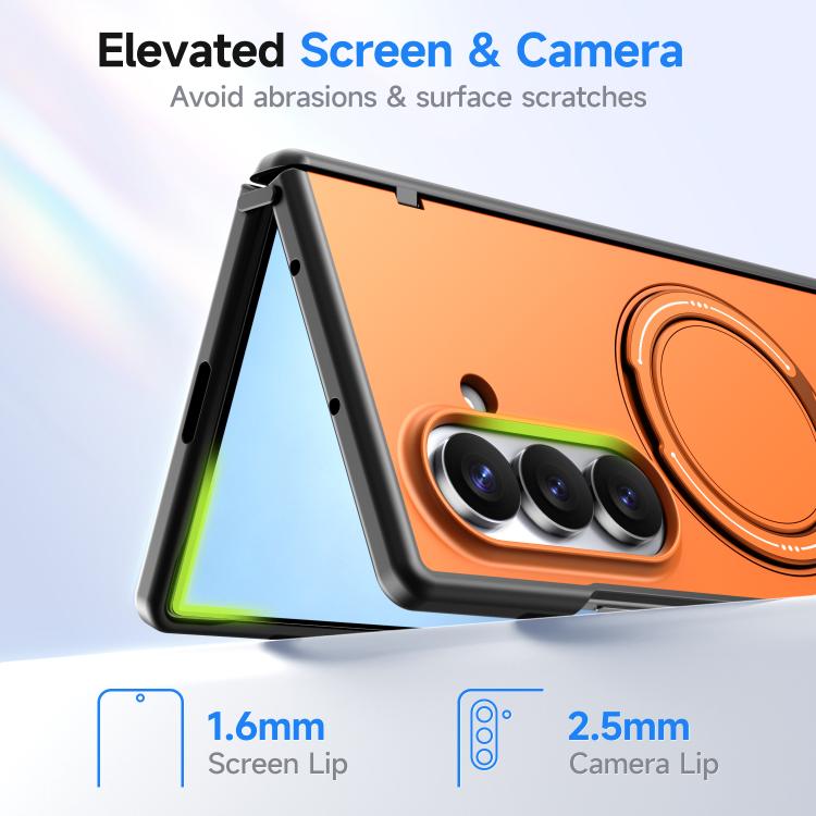 Supporto girevole in metallo, custodia ibrida per telefono MagSafe in TPU e PC., For Galaxy Fold8 Ultra 5G