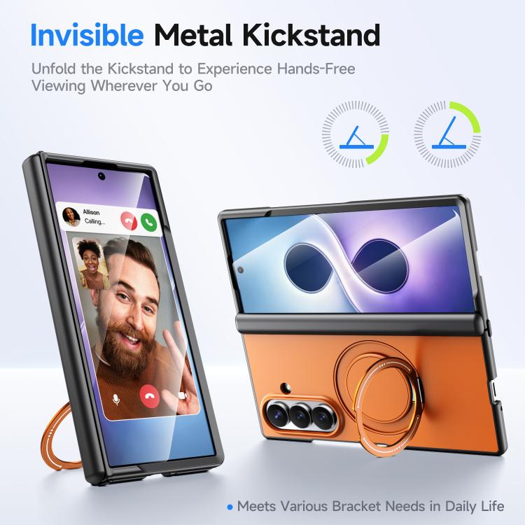 Supporto girevole in metallo, custodia ibrida per telefono MagSafe in TPU e PC., For Galaxy Fold8 Ultra 5G