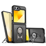 Cover scorrevole per fotocamera, supporto girevole 2 in 1, custodia per telefono antiurto con airbag., For Galaxy Z Flip6 5G