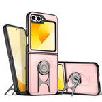 Cover scorrevole per fotocamera, supporto girevole 2 in 1, custodia per telefono antiurto con airbag., For Galaxy Z Flip6 5G