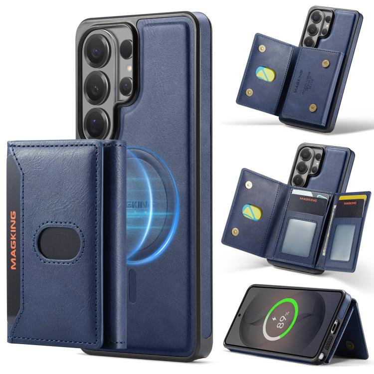 MAKGING Serie K5 Portafoglio pieghevole a tre ante con protezione RFID e custodia magnetica rimovibile per telefono, For Galaxy S26 FE 5G, For Galaxy S26+ 5G, For Galaxy S26 Ultra 5G