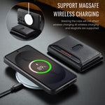 MAKGING Serie K5 Portafoglio pieghevole a tre ante con protezione RFID e custodia magnetica rimovibile per telefono, For Galaxy S26 5G