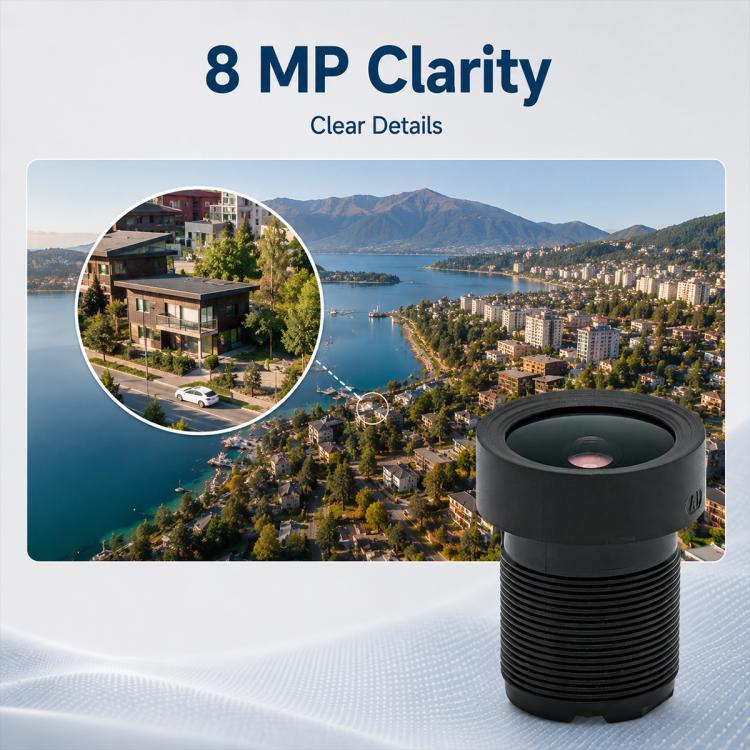 Obiettivo per fotocamera FPV per drone, 1/2,7 pollici F1.0 8MP grandangolare a fuoco fisso, FPV Drone Camera Lens