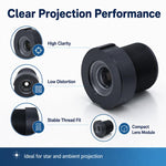 Obiettivo per proiettore di stelle, compatibile con pellicole da 10 mm, rapporto di proiezione 1:1.67, obiettivo condensatore a fuoco fisso., Star Projector Light Lens