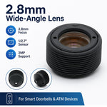 Obiettivo ottico grandangolare HD da 2 MP con punta da 2,8 mm e risoluzione 1/2,7 pollici per la videosorveglianza domestica intelligente., 2.8mm Pointed Lens