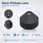 Lente appuntita da 8 mm, compatibile con chip da 1/2,7" per ispezione industriale, scansione della pelle, riconoscimento facciale e controllo accessi., 8mm Pointed Lens
