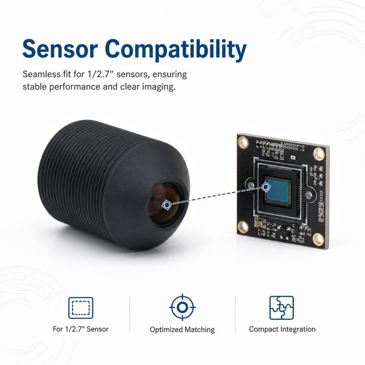 Modulo compatto per fotocamera con obiettivo ottico a cono da 6,2 mm con messa a fuoco fissa M7., 6.2mm M7 Cone Lens