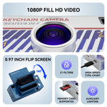 G62 Pro Schermo Flip da 0,97 pollici 1080P HD Pixel Portachiavi Retro Mini Fotocamera da Pollice