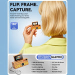 G62 Pro Schermo Flip da 0,97 pollici 1080P HD Pixel Portachiavi Retro Mini Fotocamera da Pollice