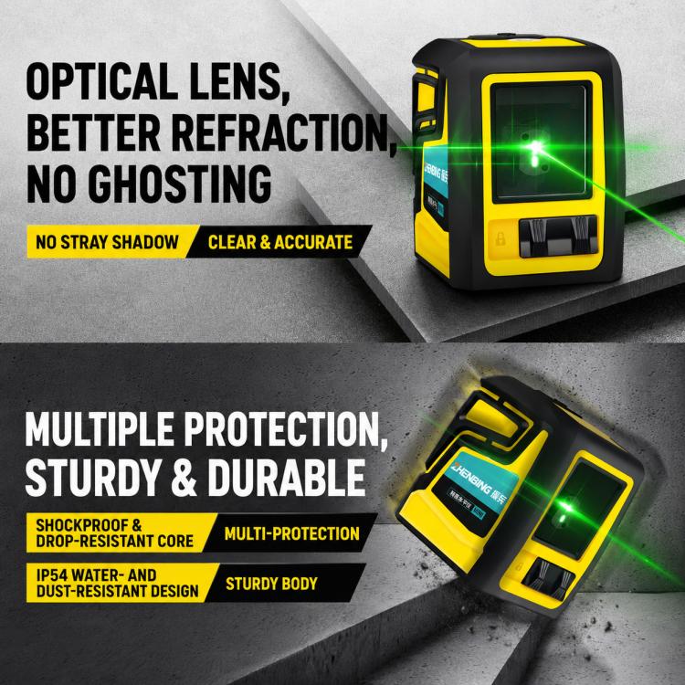 Livella laser portatile ad alta precisione ZHENBING con staffa a L, AA Batteries, Built-in Li-battery