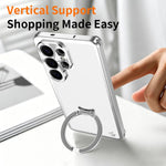 Custodia per telefono in metallo con pannello posteriore opaco e supporto magnetico., For Galaxy S26 Ultra 5G, For Galaxy S25 Ultra 5G