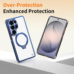 Custodia per telefono in metallo con pannello posteriore opaco e supporto magnetico., For Galaxy S26 Ultra 5G, For Galaxy S25 Ultra 5G
