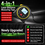ZHENBING Strumento di misurazione laser 4 in 1: telemetro laser da 40 m e metro a nastro da 5 m